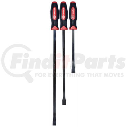 Mayhew Tools 61350 Pry Bar 3-Piece Curved Blade Screwdriver Style Pry Bar Tool Set with Textured Comfort Grips and Storage