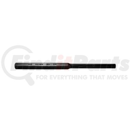 Mayhew Tools 21504 Hand Punch 3/8" Extra Long Hex Pin Punch 8" Total Length Forged Steel Tool Black Oxide Finish
