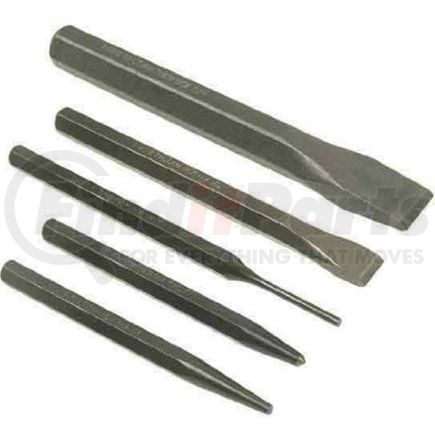 Mayhew Tools 90402 Air Tool Punch and Chisel Set 5-Piece Cold Chisel and Pointed Pin Punch Hand Tool Set Forged Heat Treated