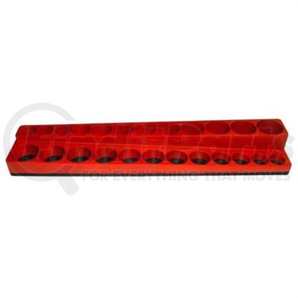 Mechanic's Time Savers SD3811 Socket Holder Red 24-Hole Shal/Deep 3/8" Socket Holder, 15/16" SAE or 24mm Metric