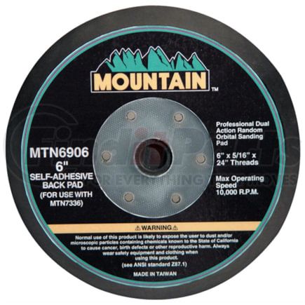 Mountain MTN6906 6" PSA PAD W/ 6 MOUNTING HOLES