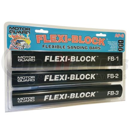 Motor Guard AP-6 Sanding Block Kit Assortment of 3 Flexi-Block Sanding Bars