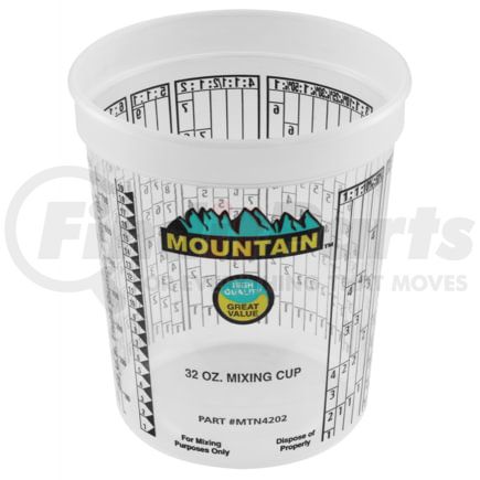 Mountain 4202 Paint Mixing Cup Disposable Solvent Resistant Quart Paint Mixing Cups - 100pk