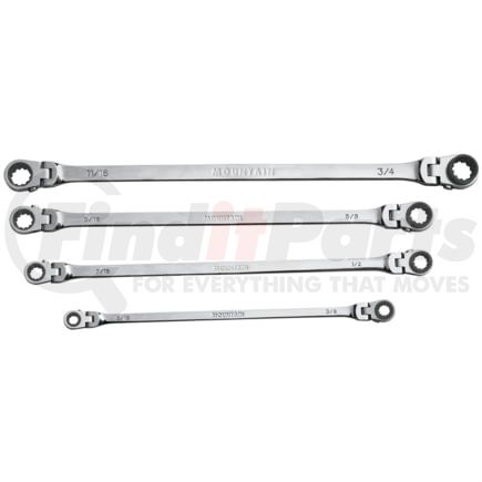 Mountain ex-pffgbxz-4pc Air Ratchet Wrench RF7 SAE Reversible Double Raised Box Ratcheting Wrench Set