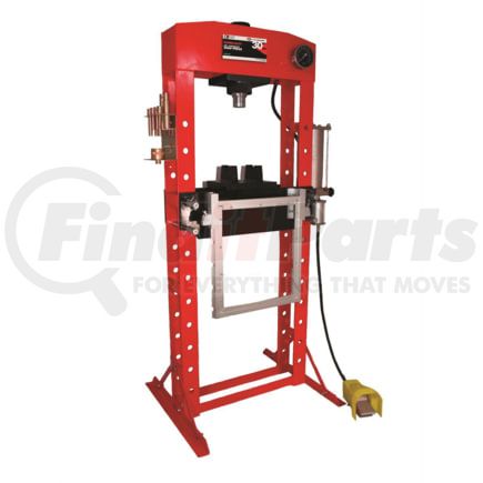 American Forge & Foundry 852ASD Shop Press 30 Ton Super Duty Shop Press, Fully Welded Steel, 7-Position Bed with Shield