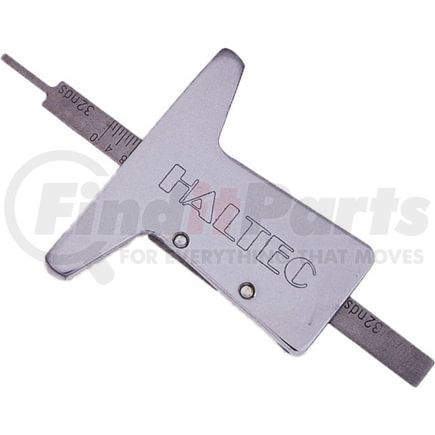 Haltec N-1420H Tire Tread Gauge Tire Tread Gauge - Depth Gauge, Metal, Calibrated in MM and 1/32", with Plastic Pouch