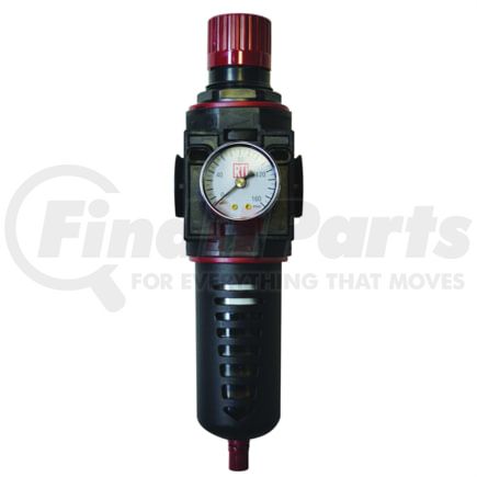 Reading Technologies (RTI) FR500G Air Tool Hose Regulator Filter/Regulator, 1/2" Inlet/Outlet, 80 scfm, 5 um, 120 deg F Max,