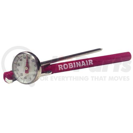 Robinair 10596 Dial Caliper 1 In. Dial 5 In. Stem 0 to 220 F Pocket Mechanical Testing Thermometer with Clip