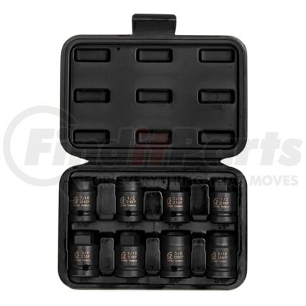 Sunex Tools 2841 Pipe Plug Removal Tool 1/2" Drive, Drain/Pipe Plug Impact Socket Set, 8 Pc.