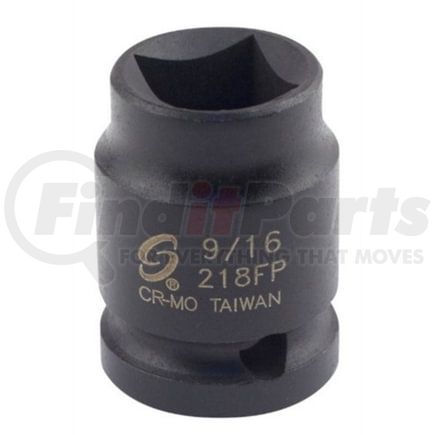 Sunex Tools 218FP Socket 9/16 in. x 1/2 in. Drive Female Pipe Plug Impact Socket in Black-Oxide Chrome Molybdenum Alloy Steel