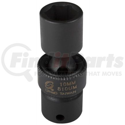 Sunex Tools 810UM Socket 10 mm x 1/4 in. Drive 6-Point Universal Impact Socket in Chrome Molybdenum Alloy Steel