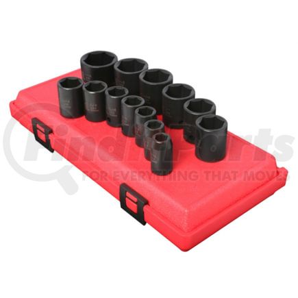 Sunex Tools 2650 Socket Set 13-Piece 1/2 in. Drive 6-Point Standard SAE Impact Socket Set in Chrome Molybdenum with Storage