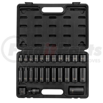 Sunex Tools 3326 Socket Set 3/8" Dr 12Pt SAE Master Impact Socket Set, 25 Pc.