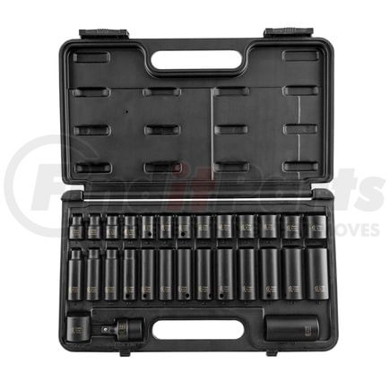 Sunex Tools 3329 Socket Set 29-PC 3/8" Drive Metric Master Impact Socket Set in Chrome Molybdenum with Heavy-Duty Storage