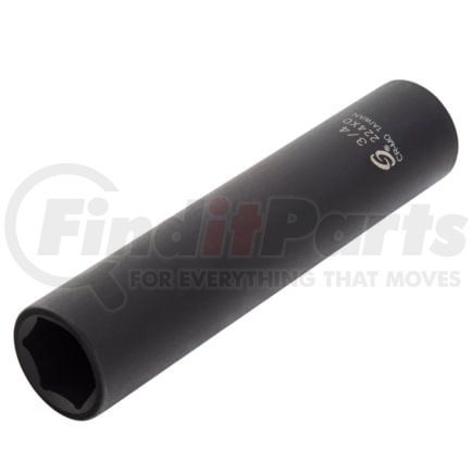 Sunex Tools 224XD Socket 3/4" x 1/2" Drive 6-Point Extra-Long Deep Impact Socket in Chrome Molybdenum, Radius-Corner Design