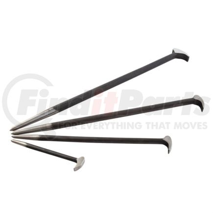 Sunex Tools 9804 Pry Bar 4-Piece Pry Bar Set with Rolling Head Hook and Point Design, High-Quality Chrome Vanadium Steel