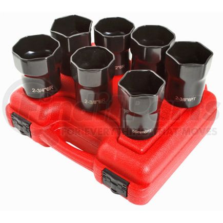 Sunex Tools 2847 Socket Set 7-Piece Wheel Bearing Locknut Socket Set for 1/2 in. Ratchet or Breaker Bar, with Heavy Duty