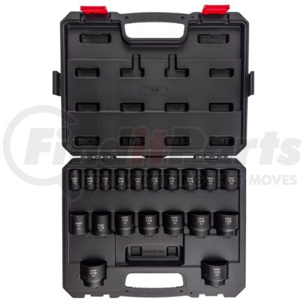 Sunex Tools 2640 Socket Set 19-PC 1/2 in. Drive Fractional SAE Impact Socket Set in Chrome Molybdenum with Radius-Corner