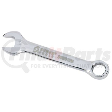 Sunex Tools 993010M Offset Wrench 10MM Stubby Combination Wrench, Drop Forged Steel, 15-Degree Box End Offset