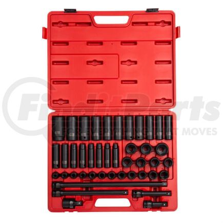 Sunex Tools 2569 Socket Set 43-PC 1/2" Drive Metric Master Impact Socket Set with Standard and Deep Sockets in Chrome