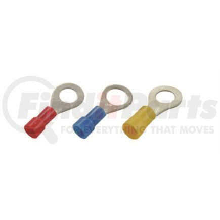The Best Connection 2017F 12-10 3/8" Yellow Vinyl Ring Terminal 50 Pcs