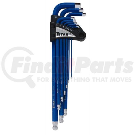 Titan 12714 Extra-Long Arm Metric Hex Key Set