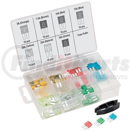 Titan 45231 Fuse Assortment 71 Pc. Micro-2 Fuse Assortment Ideal for Professional Electronics and Diagnostics Use