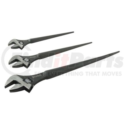 Titan 223 Wrench Set Spud Wrench Set - 8 in./10 in./12 in., Chrome Vanadium Steel, Tapered Handle