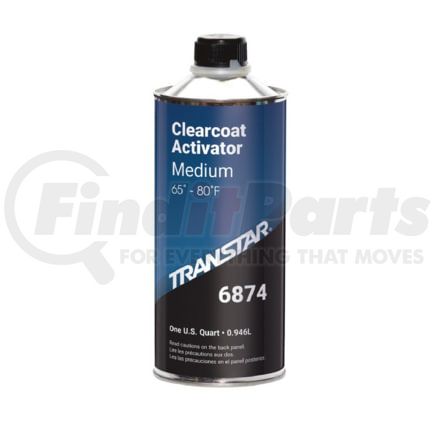 Transtar 6874 Clearcoat Activator 1-Quart Medium Clearcoat Activator, 65-80 F, 4:1 Mix Ratio