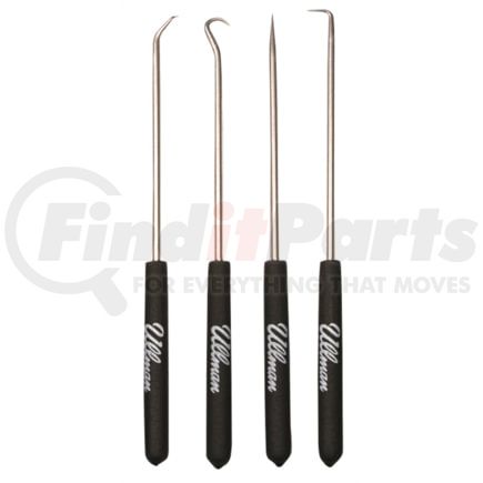Ullman Devices CHP4 Hook and Pick Set 4-Pieces High Carbon Steel Hook and Pick Set, Cushion Handles