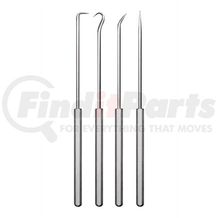Ullman Devices PH-4 Hook and Pick Set 4-Pieces High Carbon Polished Steel Hook and Pick Set, Hex Handles