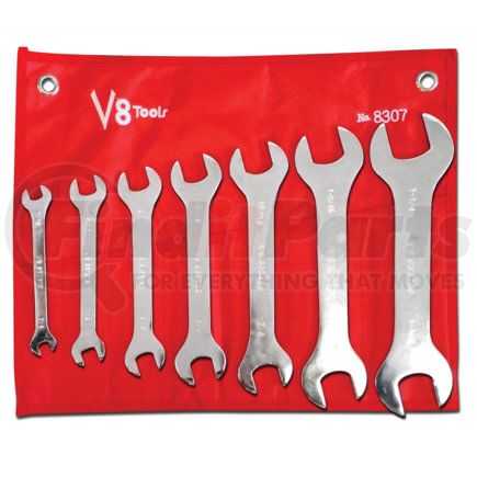 V8 Hand Tools 8307 Wrench Set 7-Pieces Super Thin SAE Wrench Set, 14 Sizes, 3/8 Inch to 1-1/4 Inch