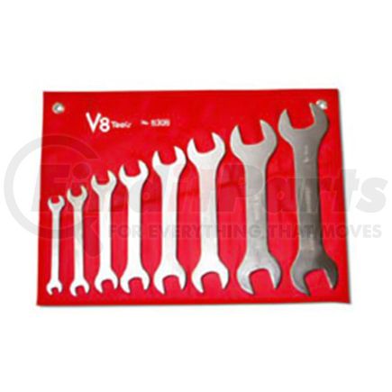 V8 Hand Tools 8308 Wrench Set 8-Pieces Super Thin SAE Wrench Set, 16 Sizes, 3/8 Inch to 1-5/16 Inch