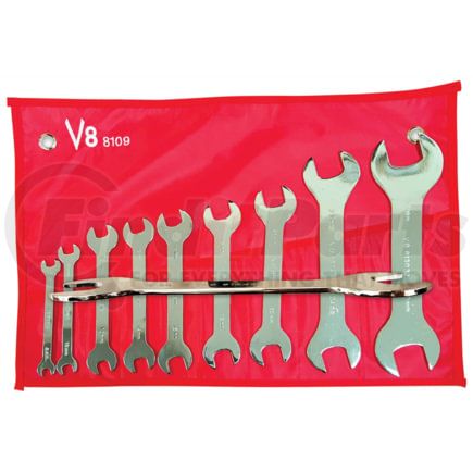 V8 Hand Tools 8109 Wrench Set 9-Pieces Super Thin Metric Wrench Set, 18 Sizes, 8mm to 32mm