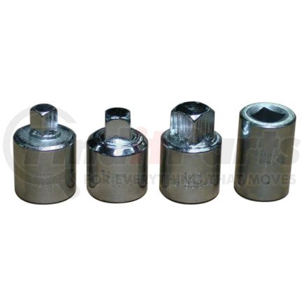 V8 Hand Tools 3304 Oil Drain Plug Socket 4-Pieces Square Drive Oil Drain Plug Socket Set, 1/2-Inch Drive