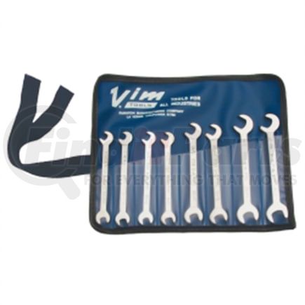 Vim Tools V18 Wrench Set 8-Piece Imperial SAE Miniature Midget Ignition Open End Wrench Set 13/64 to 3/8 In.