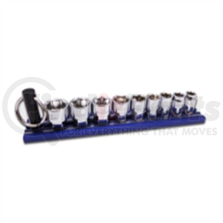 Vim Tools DDM400 Socket Set 9-Piece Metric Low Profile Dual Drive Shallow Fastener Socket Set 1/4 In. Square Drive
