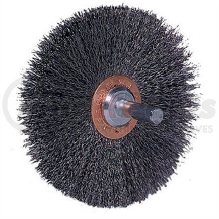 Weiler 17619 Power Wire Wheel Brush 2" Stem-Mounted .0118 1/4" Ste