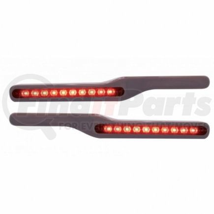 United Pacific 87993 Door Armrest Door Armrest - Wood, with LED, Red LED/Red Lens, for Peterbilt