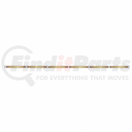 United Pacific 20671 Light Bar Bumper Light Bar - Stainless, with Bracket, Turn Signal Light, Amber LED and Lens, Stainless