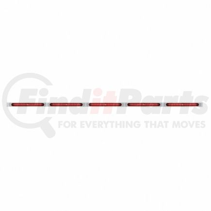 United Pacific 36716 Light Bar Bumper Light Bar - Stainless, with Bracket, Stop/Turn/Tail Light, Red LED and Lens, Stainless