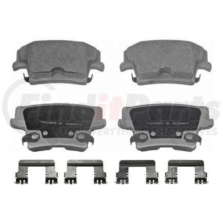 Wagner MX1057 Disc Brake Pad Set Wagner Brake ThermoQuiet MX1057 Semi-Metallic Disc Brake Pad Set