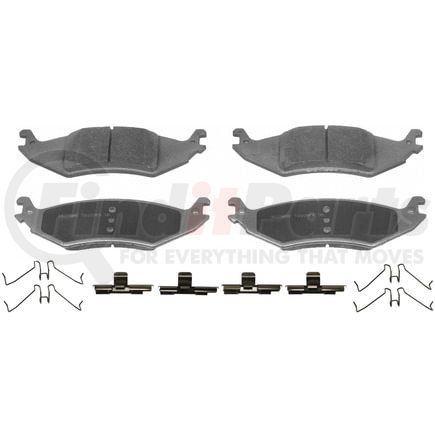 Wagner MX1046 Disc Brake Pad Set Wagner Brake ThermoQuiet MX1046 Semi-Metallic Disc Brake Pad Set