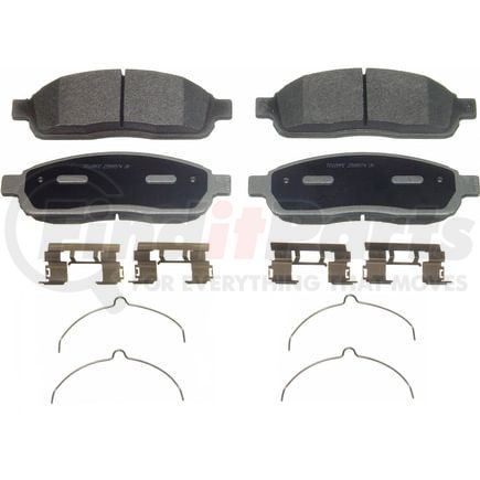 Wagner MX1083 Disc Brake Pad Set Wagner Brake ThermoQuiet MX1083 Semi-Metallic Disc Brake Pad Set