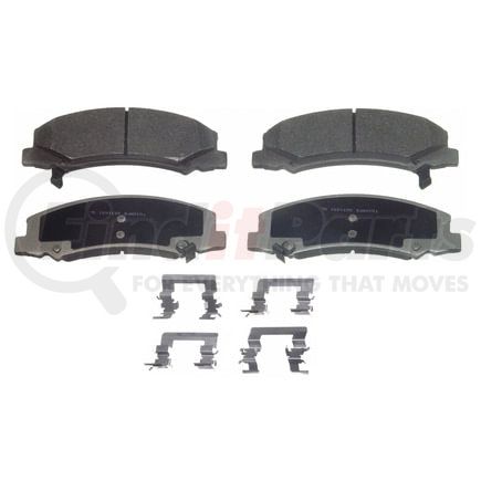 Wagner MX1159 Disc Brake Pad Set Wagner Brake ThermoQuiet MX1159 Semi-Metallic Disc Brake Pad Set