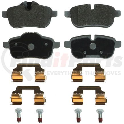 Wagner MX1433 Disc Brake Pad Set Wagner Brake ThermoQuiet MX1433 Semi-Metallic Disc Brake Pad Set