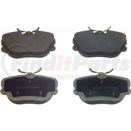 Wagner MX493 Disc Brake Pad Set Wagner Brake ThermoQuiet MX493 Semi-Metallic Disc Brake Pad Set