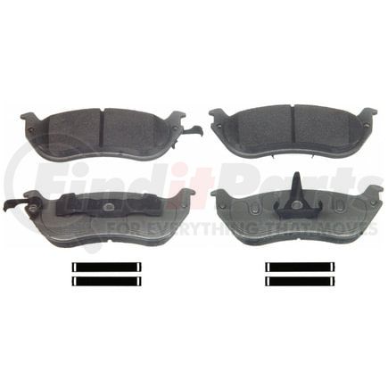 Wagner MX674 Disc Brake Pad Set Wagner Brake ThermoQuiet MX674 Semi-Metallic Disc Brake Pad Set