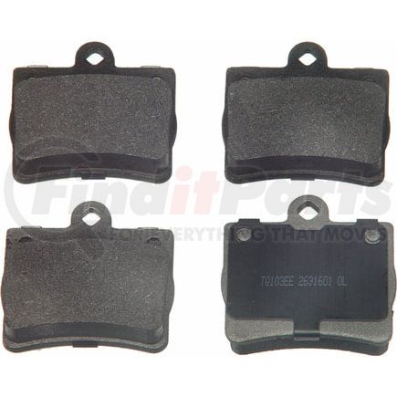 Wagner MX739 Disc Brake Pad Set Wagner Brake ThermoQuiet MX739 Semi-Metallic Disc Brake Pad Set