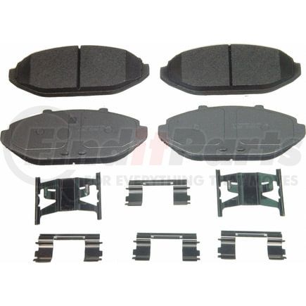 Wagner MX748 Disc Brake Pad Set Wagner Brake ThermoQuiet MX748 Semi-Metallic Disc Brake Pad Set